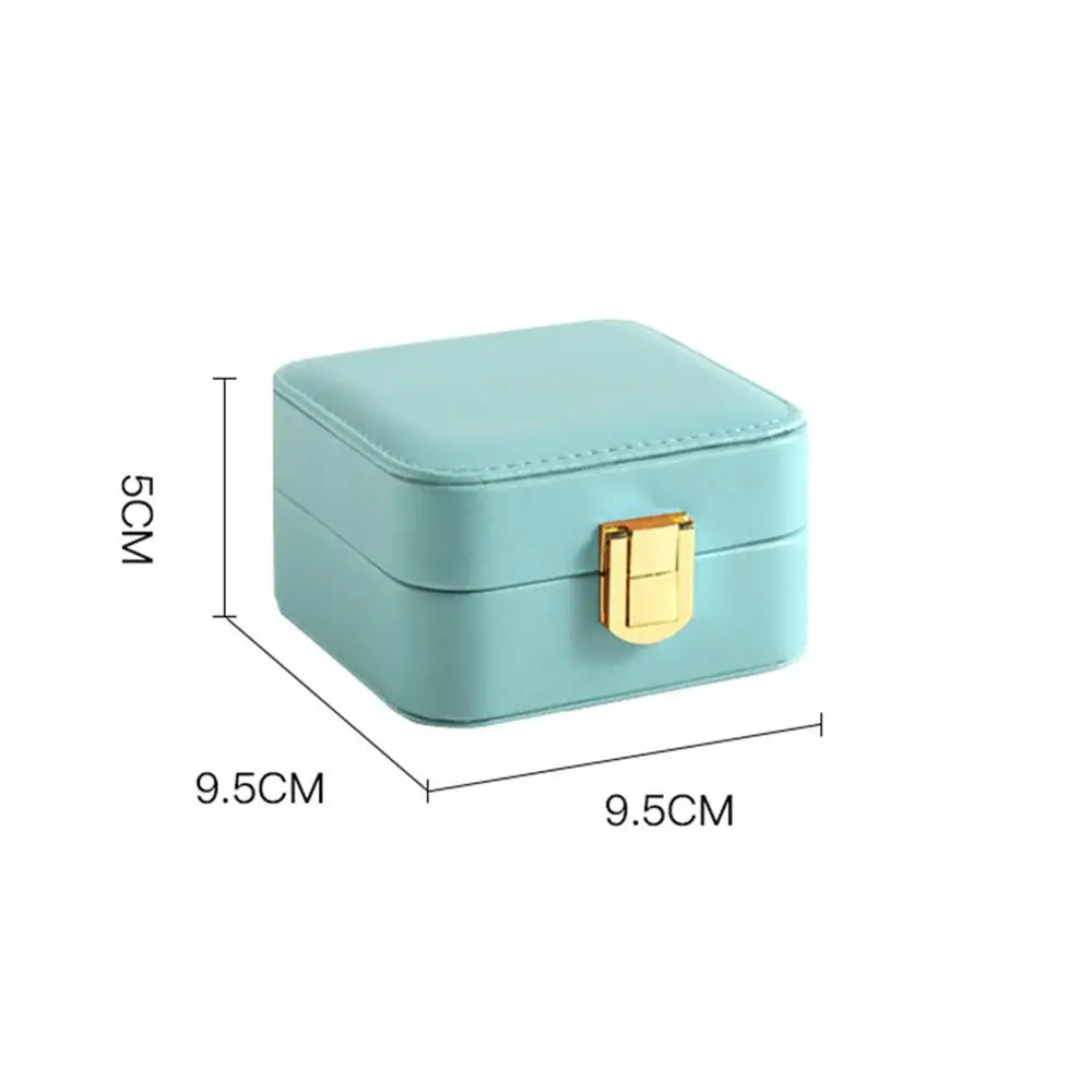 1 шт. портативная Мини дорожная кожаная шкатулка для украшений Органайзер