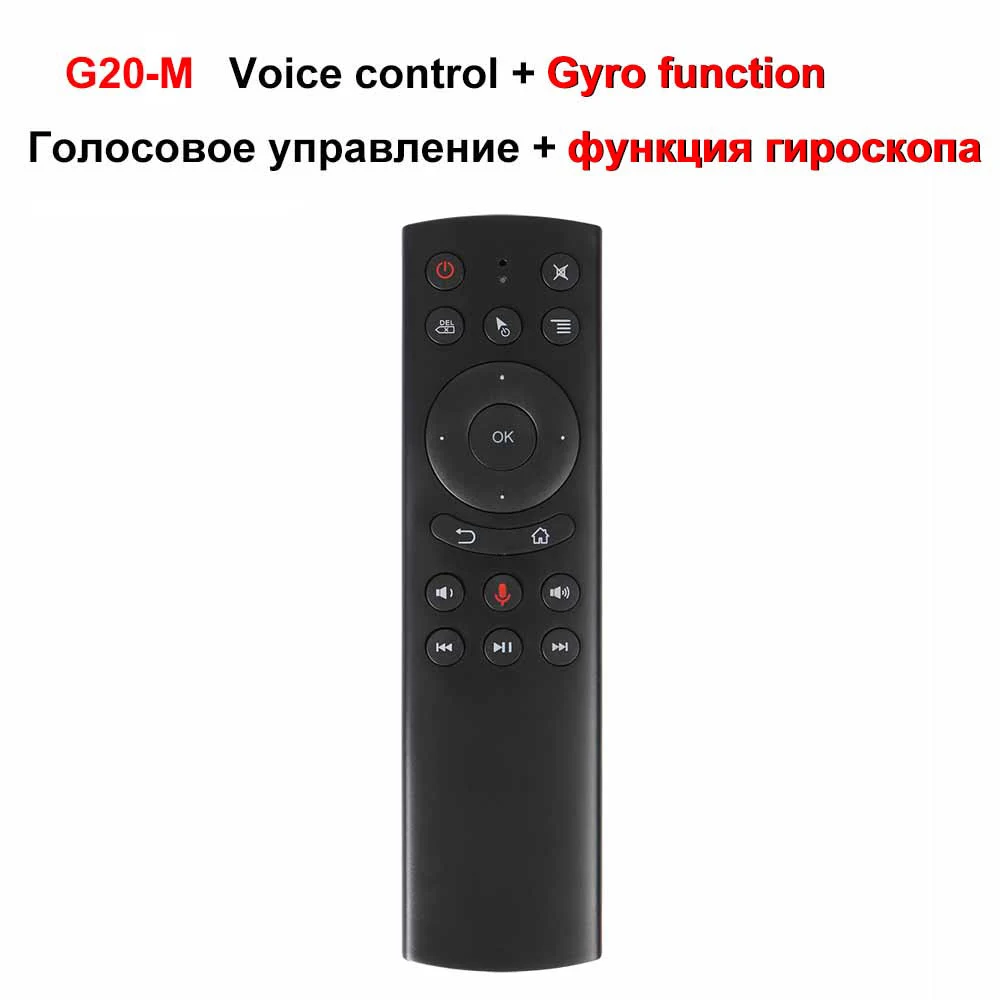G20M with Air Mouse AVATTO G20 Voice Air Mouse with 2.4GHz Wireless Microphone Remote Control with IR Learning 6-axis Gyroscope for Android Box - Цвет: G20M with Air Mouse