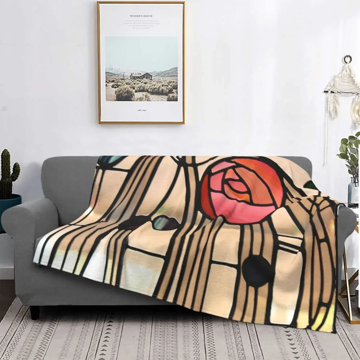 

Window - Charles Rennie Mackintosh Blanket Bedspread Bed Plaid Plaid Beach Cover Plaid Blankets Blanket On The Bed