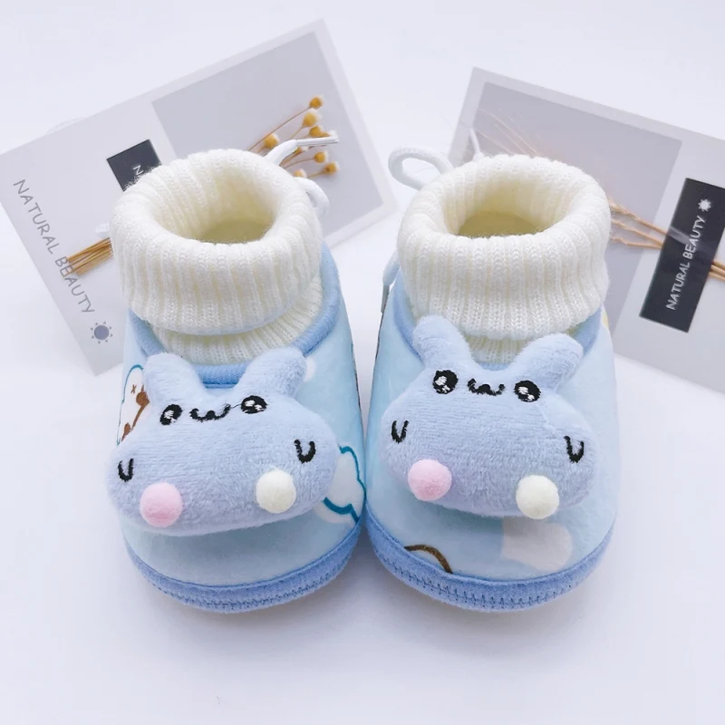 

Bobora Winter Warm Toddler Boots First Walkers Baby Girls Boys Shoes Fashion Bows Soft Sole Snow Non-slip Crib Booties