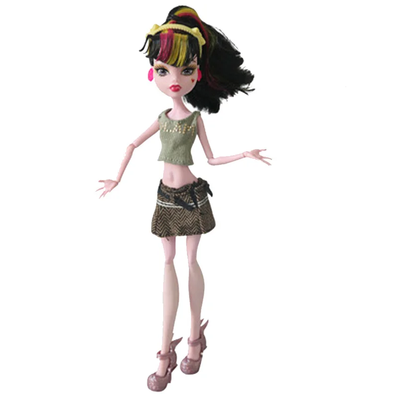 Летний светильник зеленые топы футболка короткие юбки платье для кукол Monster High