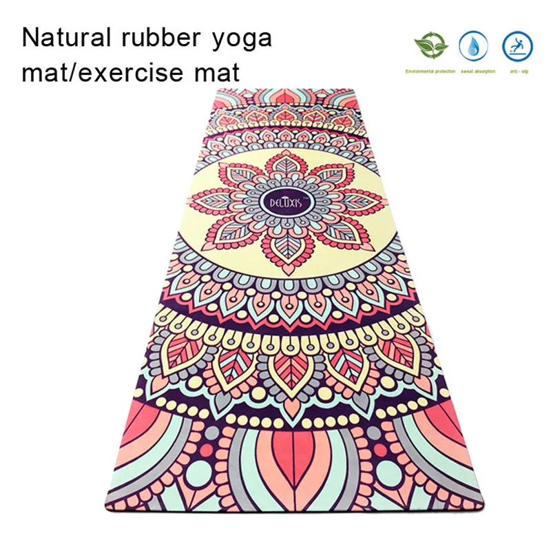Non-slip rubber yoga mat fitness mat fitness yoga exercise mat gymnastics mat with high temperature yoga mat 183 * 61cm * 3.5mm
