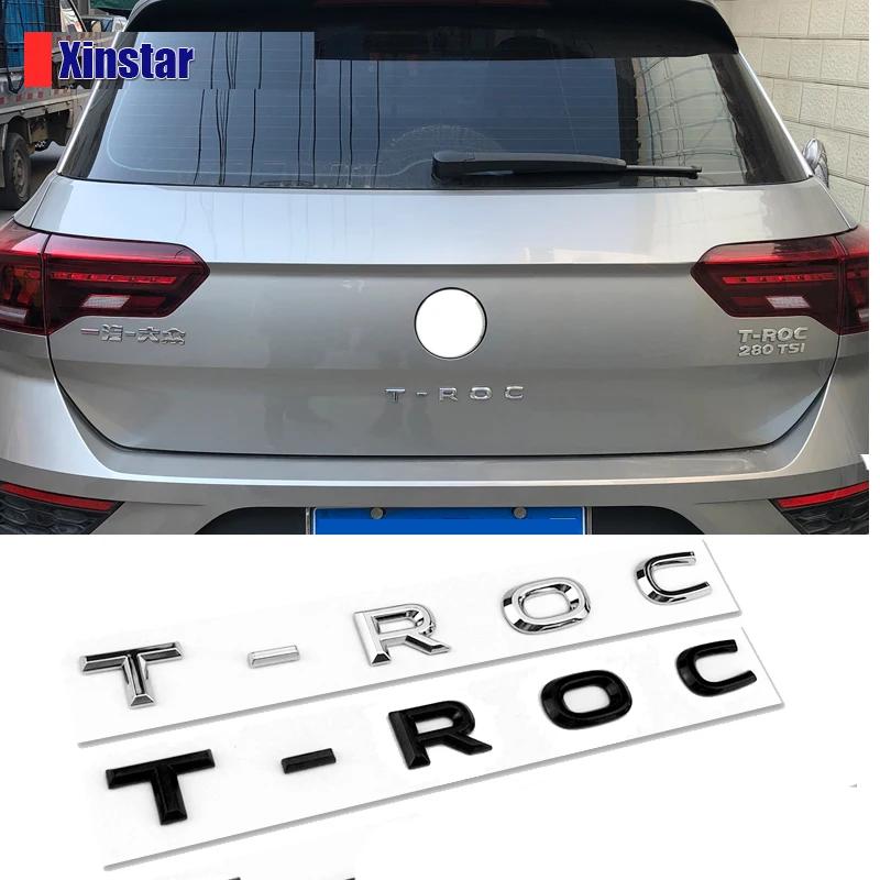 ABS наклейка с эмблемой на заднее стекло автомобиля для Volkswagen T Roc TROC|Наклейки