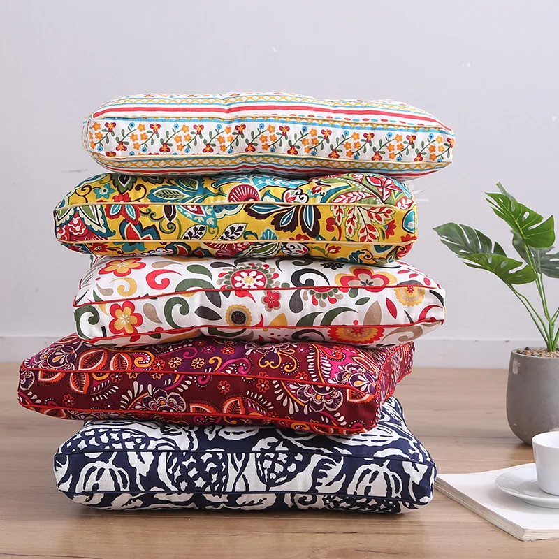 

Home Decorative Cushions 45X45 Tatami Futon Office Chair Cushions for Back Meditation Mat Pouf Salon Chair for Leisure Bench New