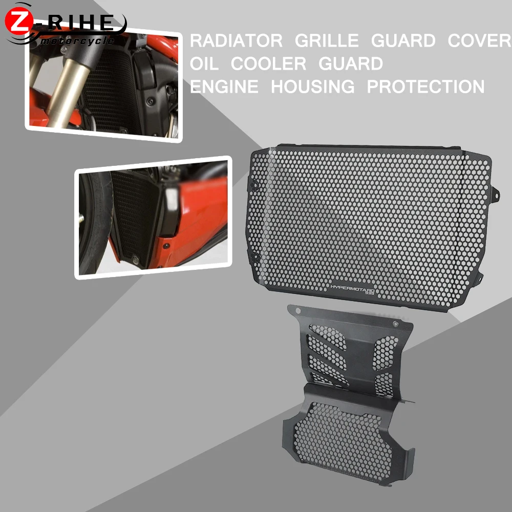 

Motorcycle Accessories For Ducati Hypermotard 939 Radiator Guard And Oil Cooler Guard And Engine Guard Protector 2016-2017 2018