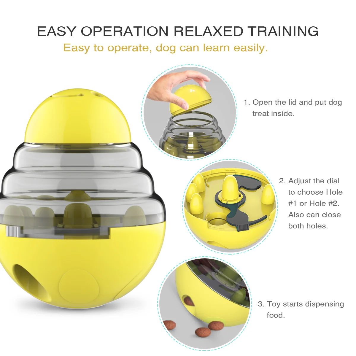 

Dog Toys Tumbler Cats and Dogs Pets Leaking Food Swings Educational Interactive Toys Swing Balls Slow Food Balls Pet Toys
