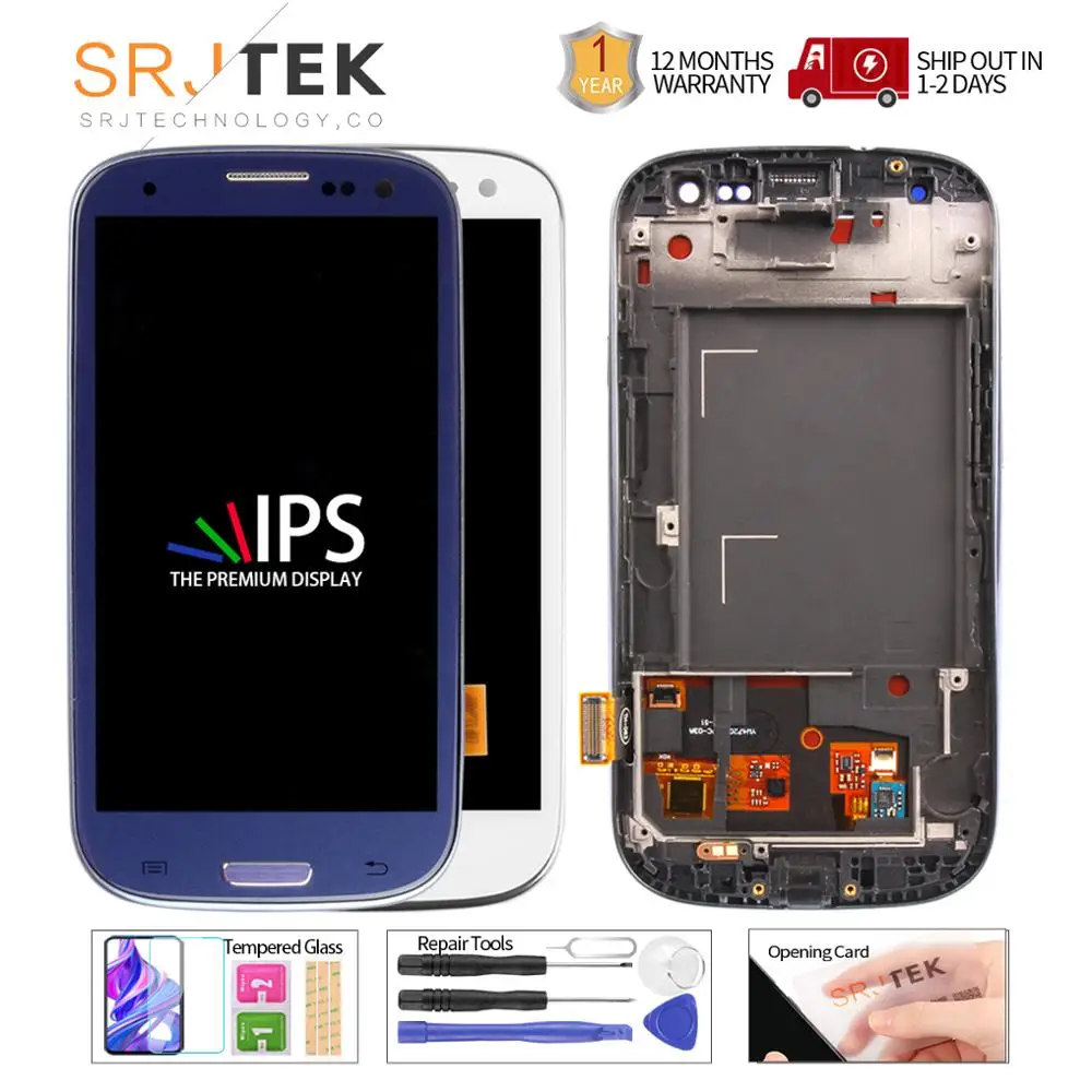 Протестирован для SAMSUNG Galaxy S3 дисплей i9300 i9300i сенсорный экран дигитайзер Замена для SAMSUNG Galaxy S3 ЖК-экран