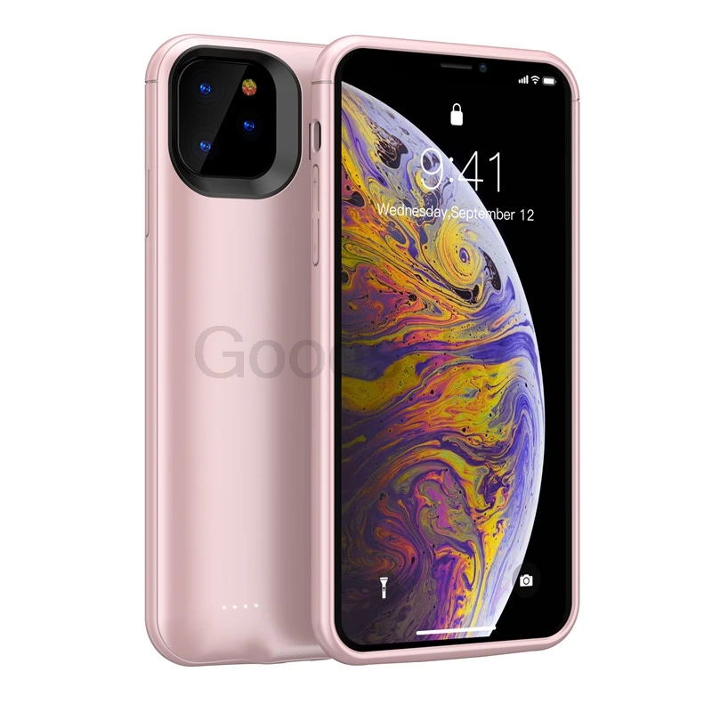 Чехол для зарядного устройства для iPhone 11, тонкий ударопрочный внешний аккумулятор, зарядная крышка для iPhone 11 Pro Max, зарядное устройство, задняя упаковка