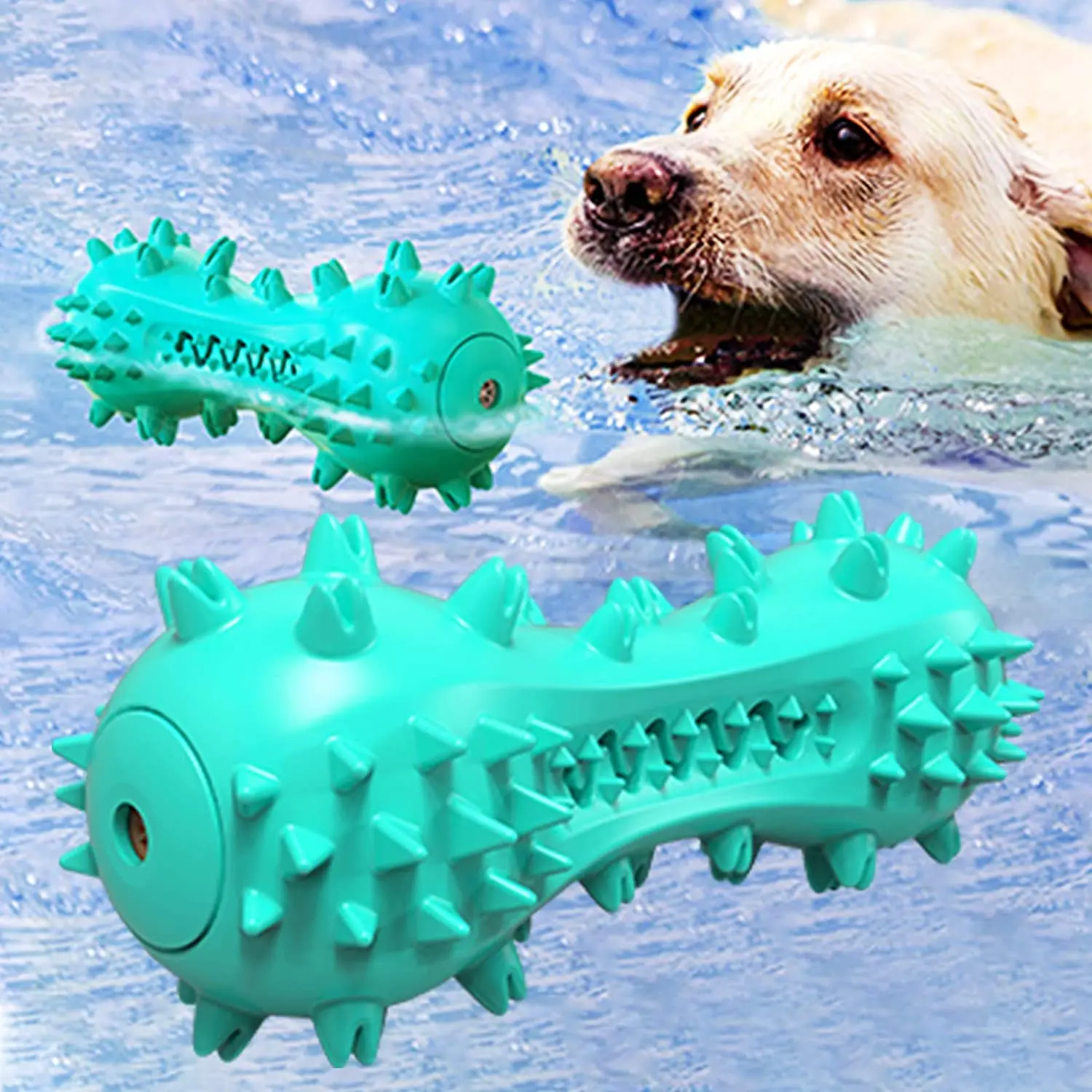 

Pet Squeaky Rubber Bone Shape Toy Toothbrush Dog Toy Dog Supplies