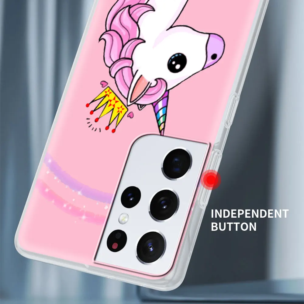 

Silicone Phone Case For Samsung Galaxy S21 Ultra S20 FE 5G S10e S10 S9 S8 S20 Plus S7 Cute Unicorn Dolls Back Cover Coque Fundas