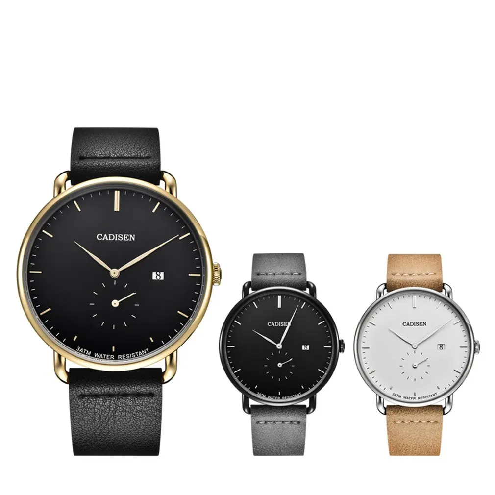 Multi-functional Watch For Men Luminous Waterproof Quartz Watches C2037 Cadisen Watches For Best Presents Men Business Watch