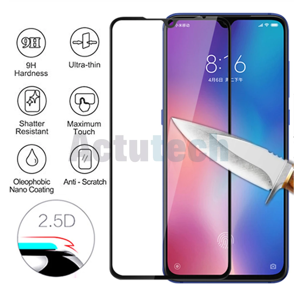 9H закаленное стекло для Xiaomi Mi9 SE 8 lite F1 Защитная пленка экрана Redmi 7 GO Note 6 5 Pro 6A 5Plus 4