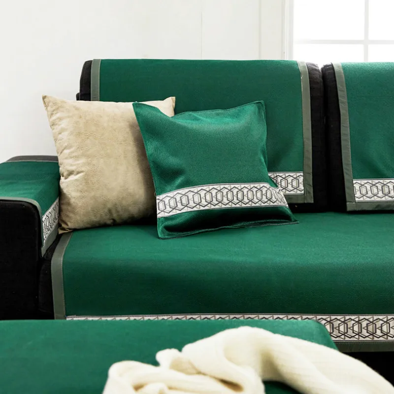 Чехлы для диванов из ледяного шелка летняя Подушка нескользящий чехол дивана с