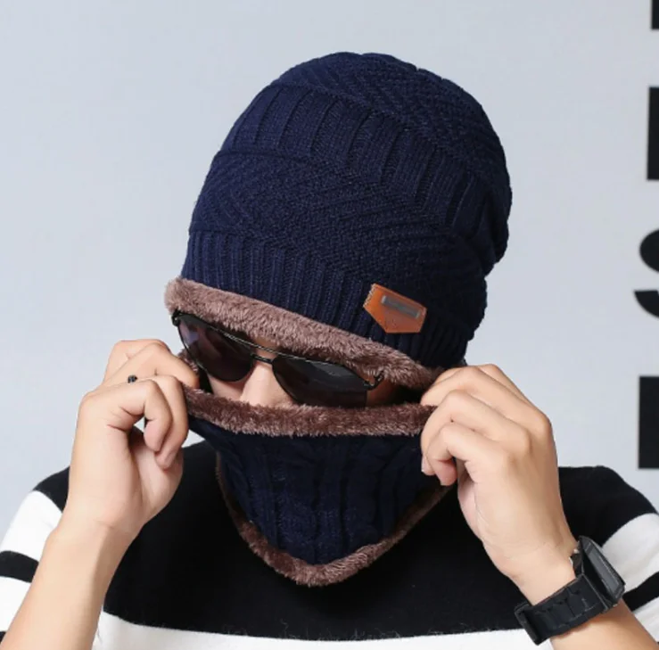 Мужские и женские шапочки вязаная шапка зима мужская утепленная для мальчиков