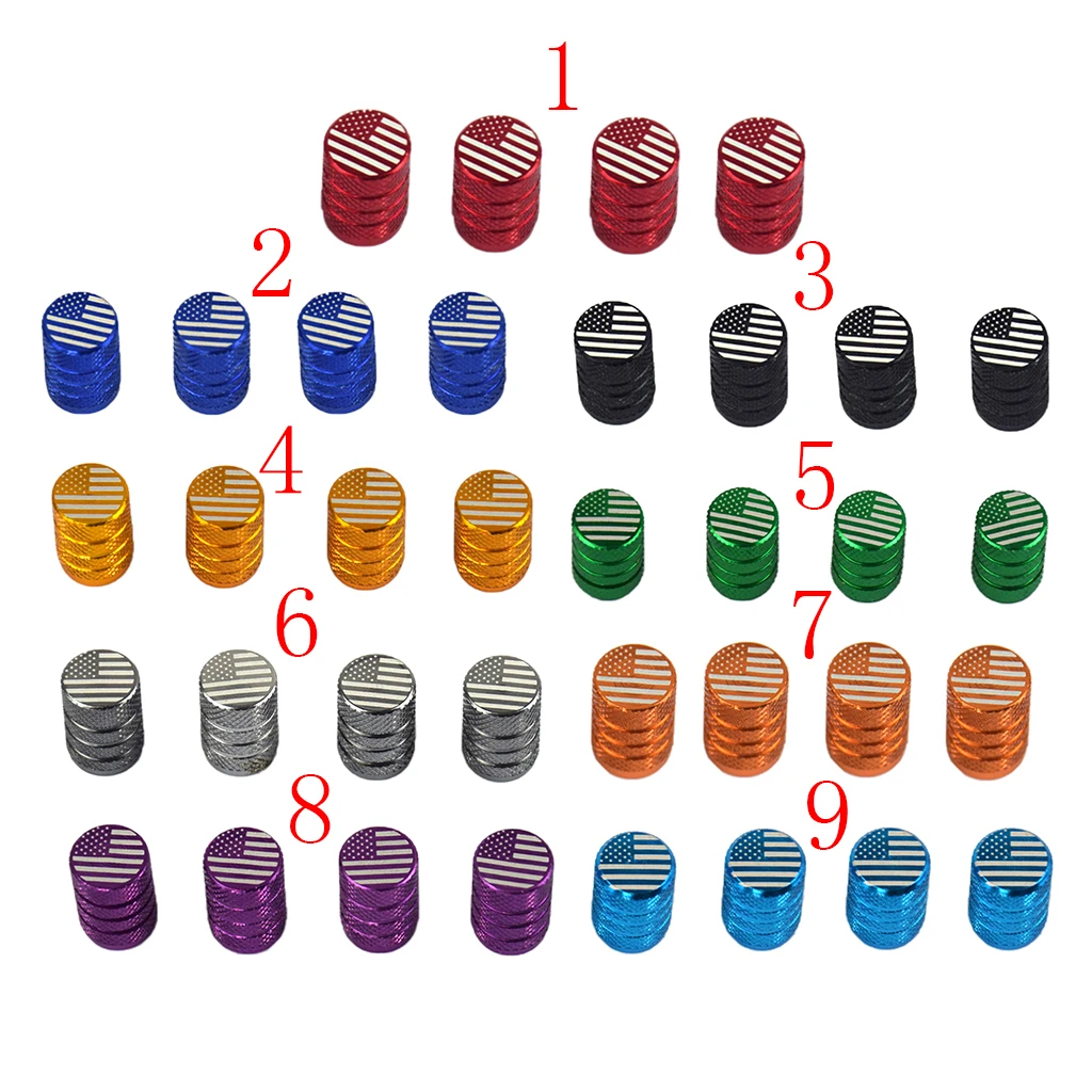 США флаг крышки стержня вентиля шины универсальные для автомобилей