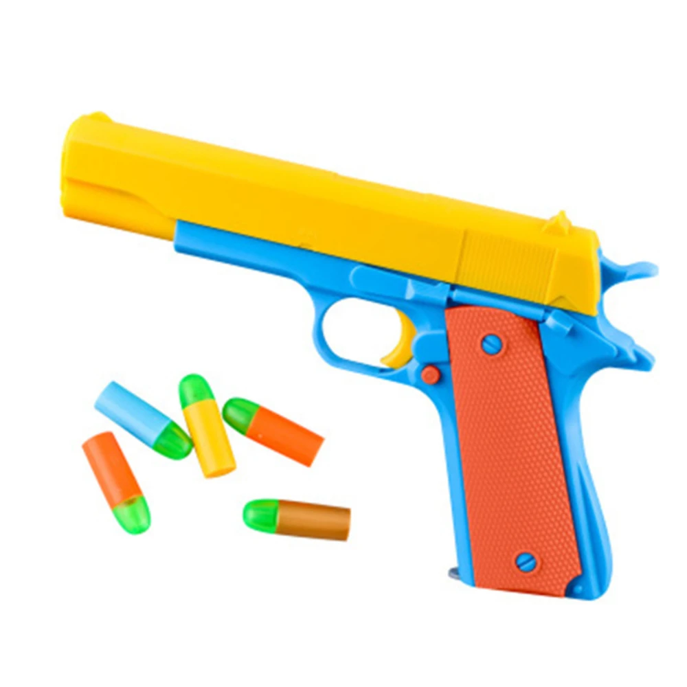 

Manual Colt 1911 Soft Ball Toys Guns Kids Safe Weapons Pistol Simulation Model Shooting Games for Children Boys Down Load Bullet