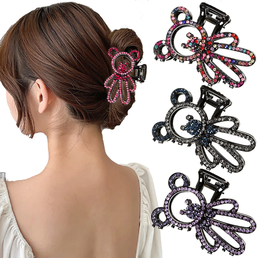 

Haimeikang New Cute Bear Hair Claw Clips Korea Fashion Barrettes Women Ponytail Holder Hairpins Headdress Hair Accessories