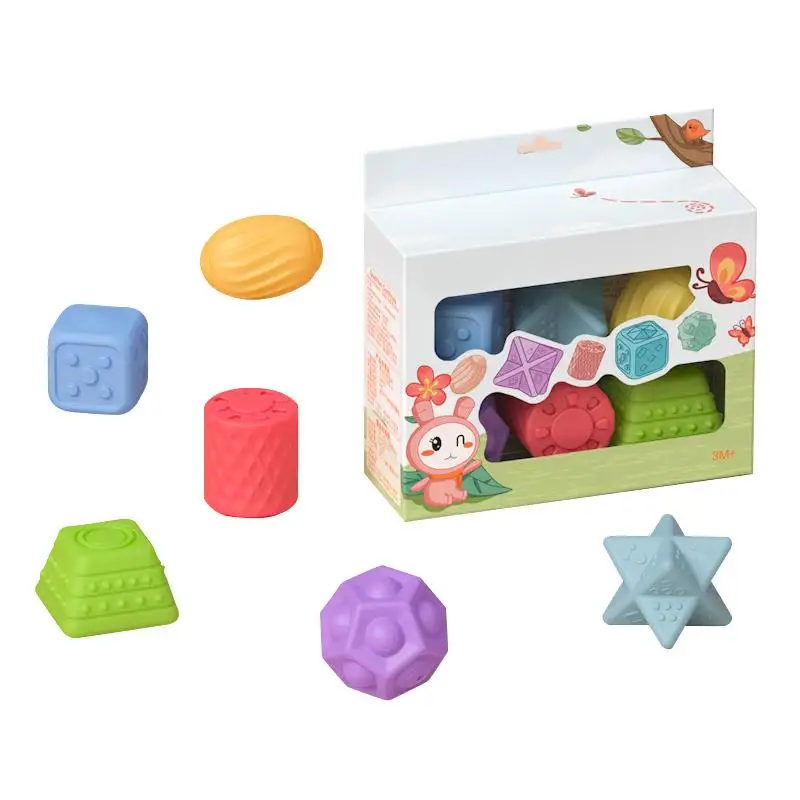 

montessori toys 6Pcs Baby Sensory Toys PVC Balls Soft Ball Set Multi Structured Multicoloured Balls Educational toys ​for Baby