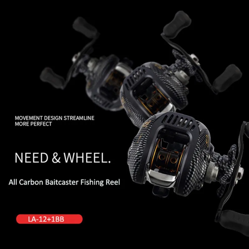 

6.3:1 13 Bearing Baitcast Reel Large Line Capacity Lightweight Left-handed Right-handed Bait Casting Fishing Wheel Tool