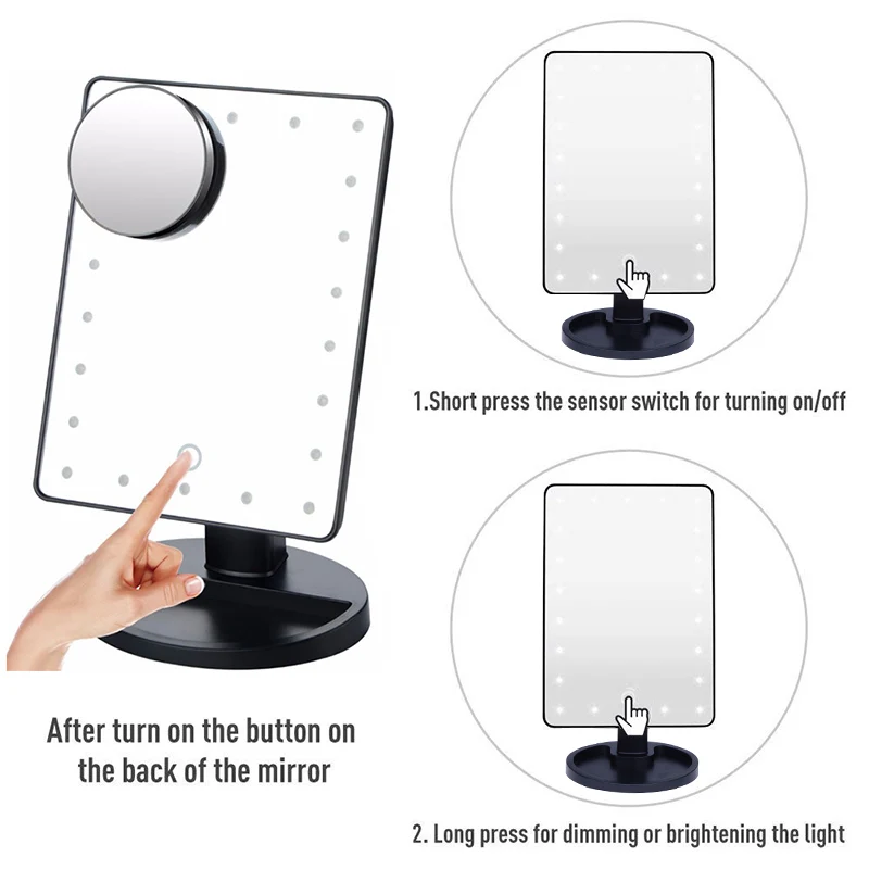 OSHIONER Dimmable светодиодный косметическое зеркало 20 светильник лампы освещенный