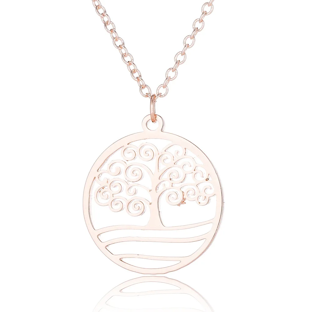 Взрывное простое круглое пустое Дерево жизни из нержавеющей стали женское