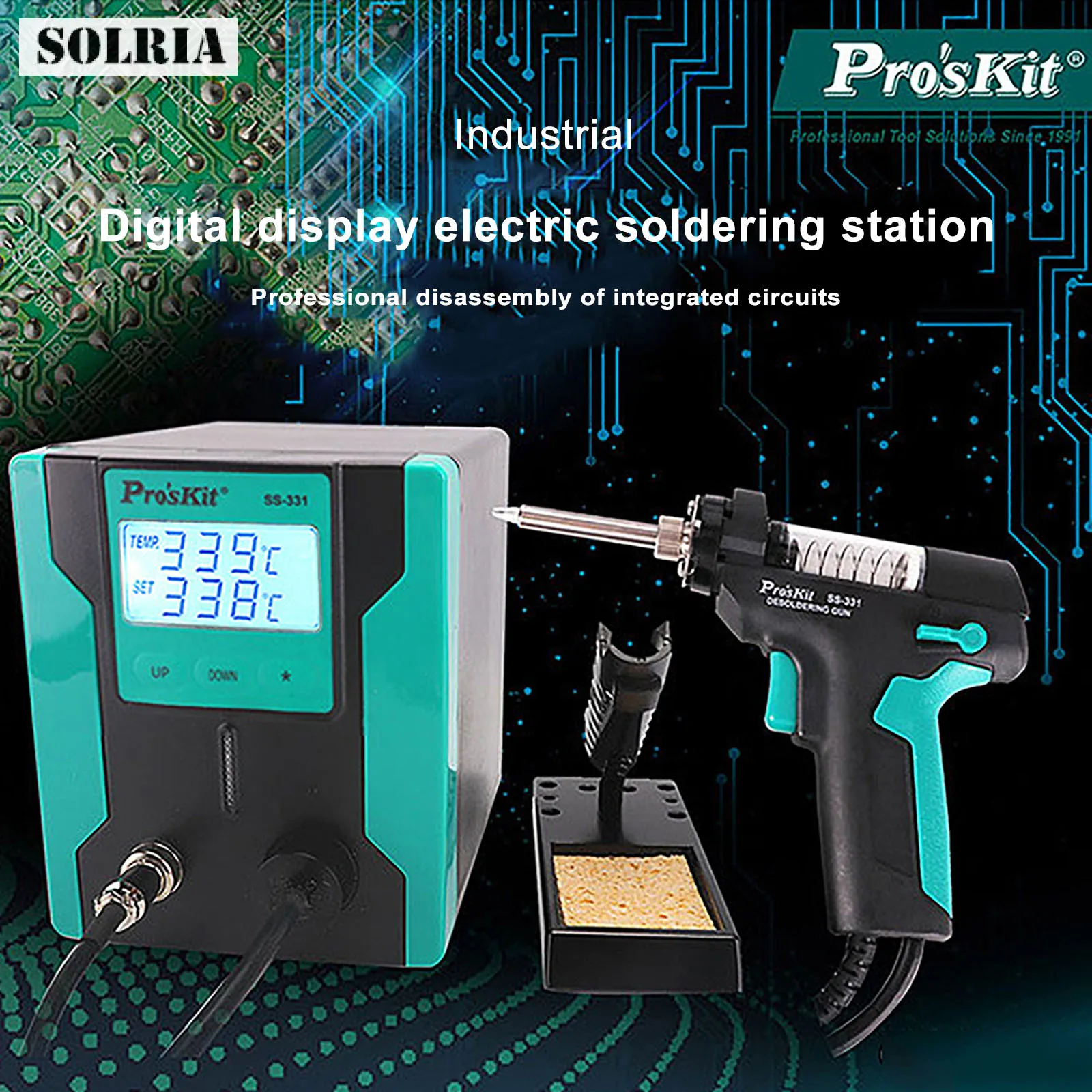 

Electric Automatic Desoldering Tin Suction Device Release SS-331H ESD LCD Desoldering Pump BGA Desoldering Solder Sucker Gun