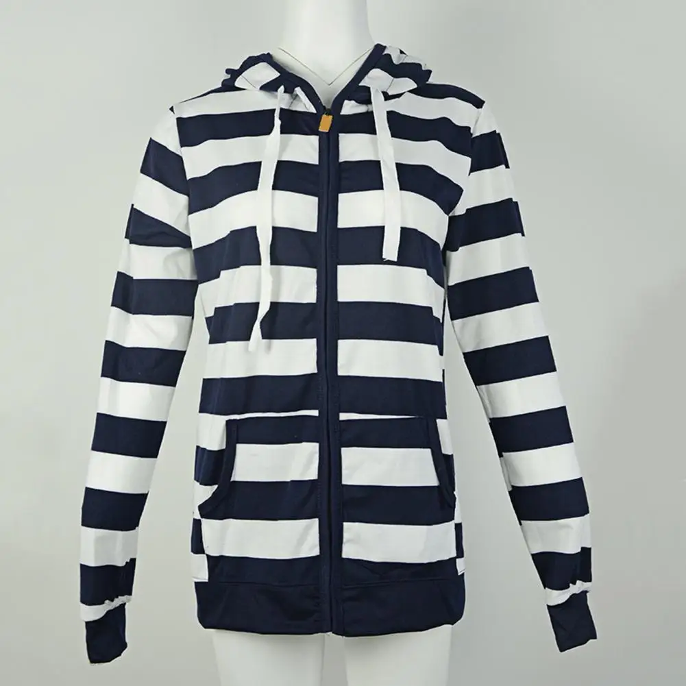 

Autumn Winter Simple Striped Hooded Sweatshirt Streetwear Hooded Sweatshirt Long Sleeve for Sports