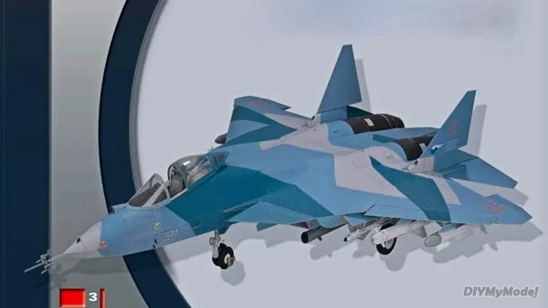 Su57t-50T50-rompecabezas de doble motor para manualidades, KIT de rompecabezas de juguete hecho a mano para regalo, caza pesada multifuncional, bricolaje-1