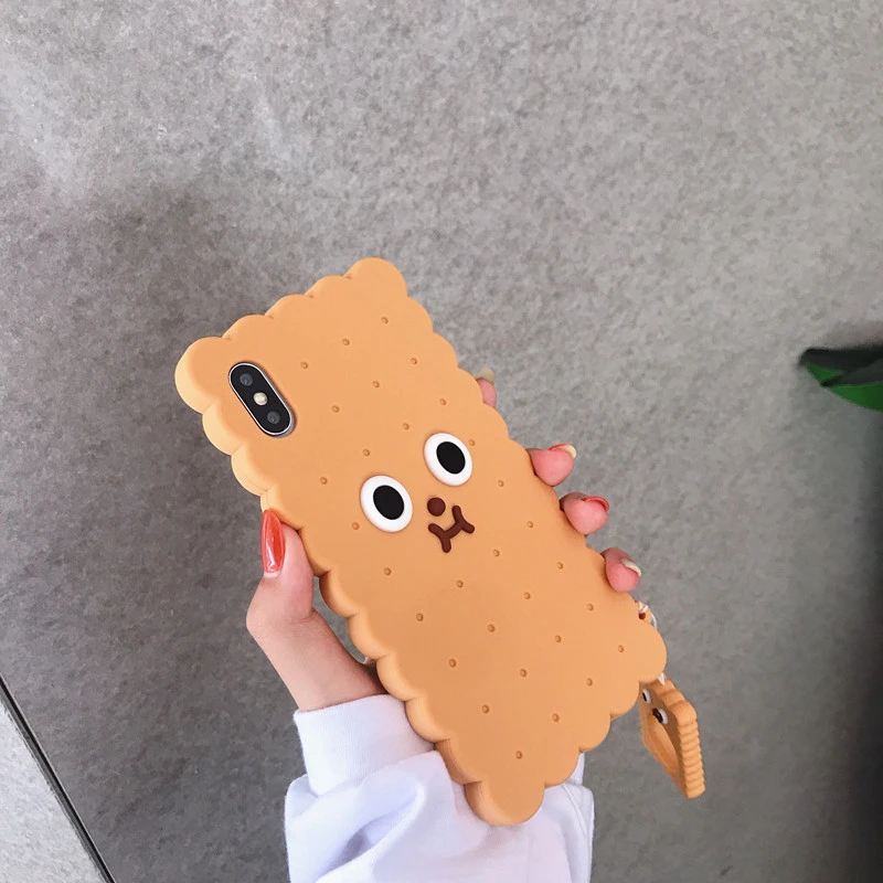 Милые корейские чехлы для телефонов для Apple Iphone 6 6s 7 8 Plus X XR XS MAX 3D Силиконовый Прекрасный защитный чехол с кольцом для пальцев