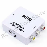 1 pcs hdmi to av converter hdmi to av 1080p audio and video set top box to rca tv color black or white