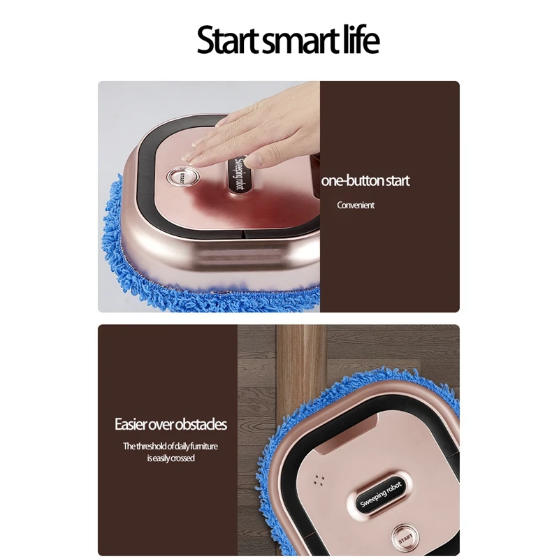 

2 in 1 Auto Sweeping Robot Portable Floor Sweeper Robot Mopping Vacuum Cleaner Dry Wet Spray Cleaning Mop Machine