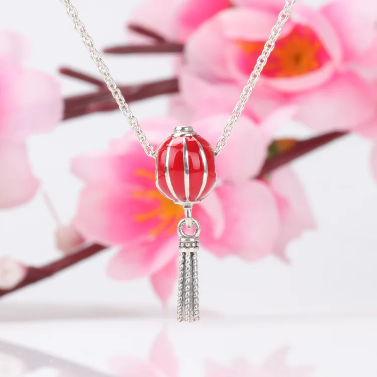 

Amaia S925 Sterling Silver Pendant Chinese Style Lantern String Beads Fit Original Charms Bracelet