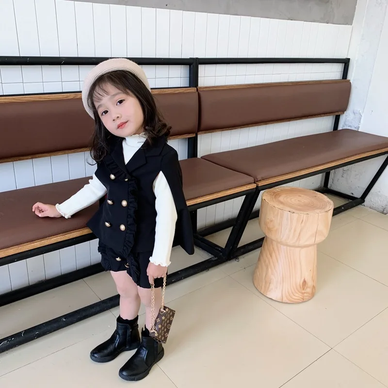 Сезон весна осень Платье для девочек Комплект одежды из 2 предметов комплекты