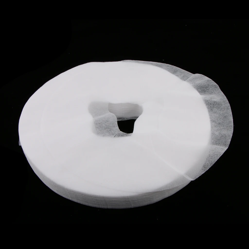 

100pcs Spa Salon Disposable Massage Face Rest Cushion Covers Cradle Sheets Headrest Pillow Paper Massage Face Cradle Table Cover
