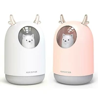 2020 new 300ml bear led ultrasonic usb air humidifier aroma essential table oil diffuser
