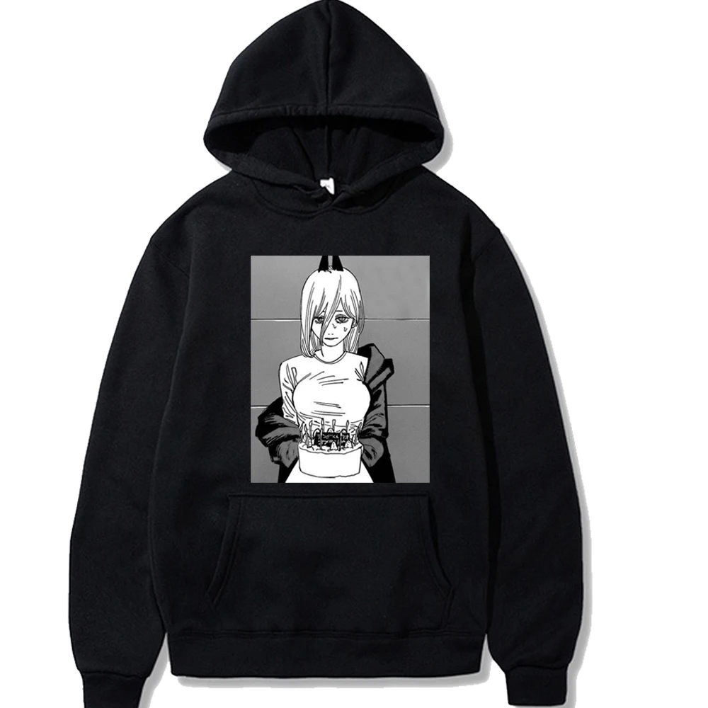 

2021 Harajuku Hoodie Chainsaw Man Power Anime Clothes Loose Hoody Harajuku Teenagers Clothes Hot Funny Manga Chainsaw Man
