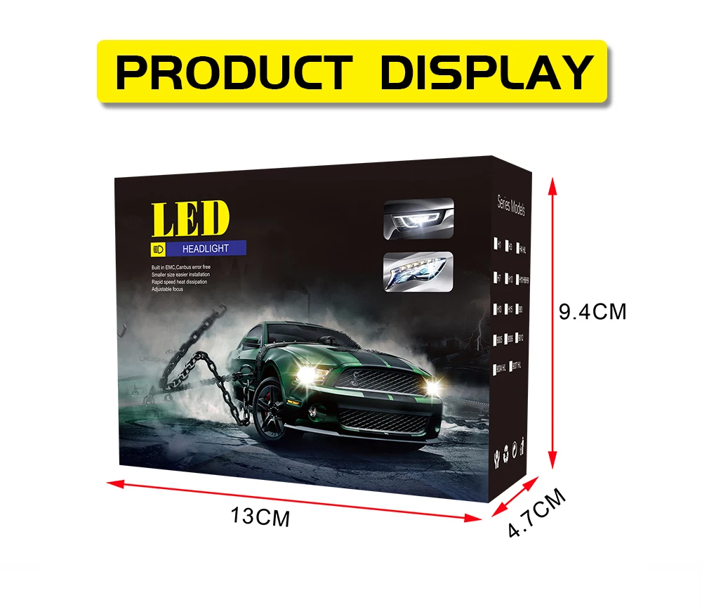 Светодиодсветодиодный мини лампы H7 для автомобилей Автомобильная Лампа 6000 лм 9004