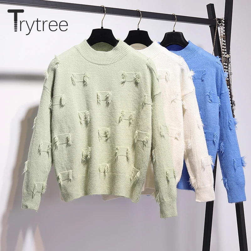 Trytree 2019 осенне зимний комплект из двух предметов повседневный однотонный