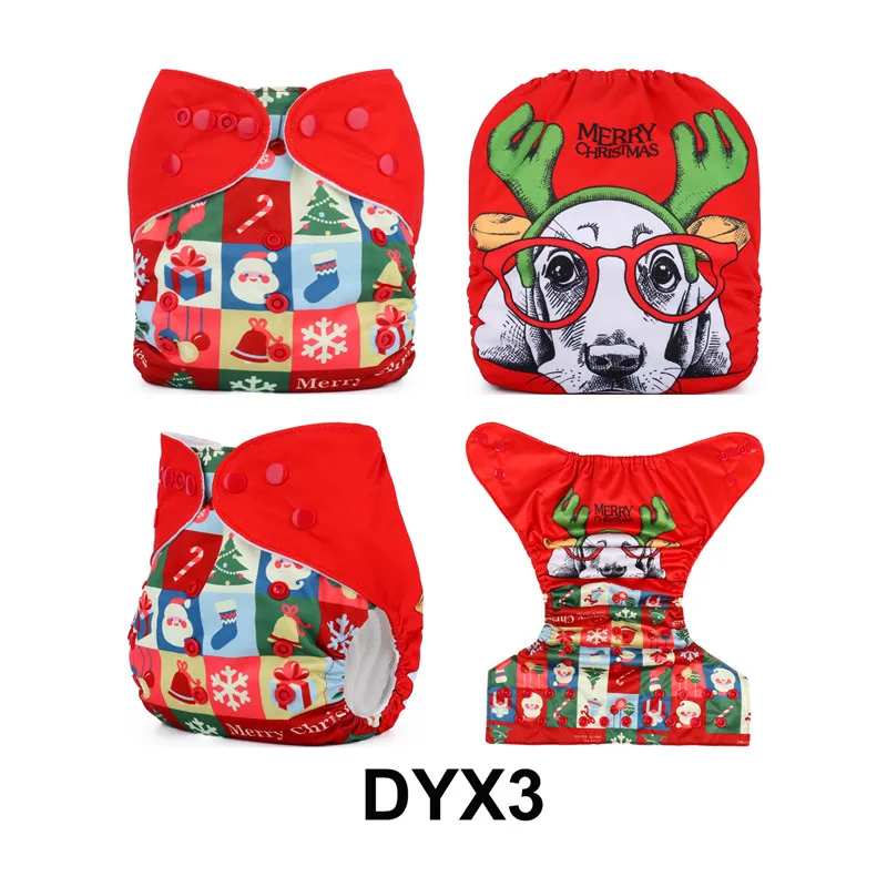 

Тканевые подгузники с рождественским принтом на Хэллоуин, экологичные детские подгузники, водонепроницаемые регулируемые подгузники, Дет...