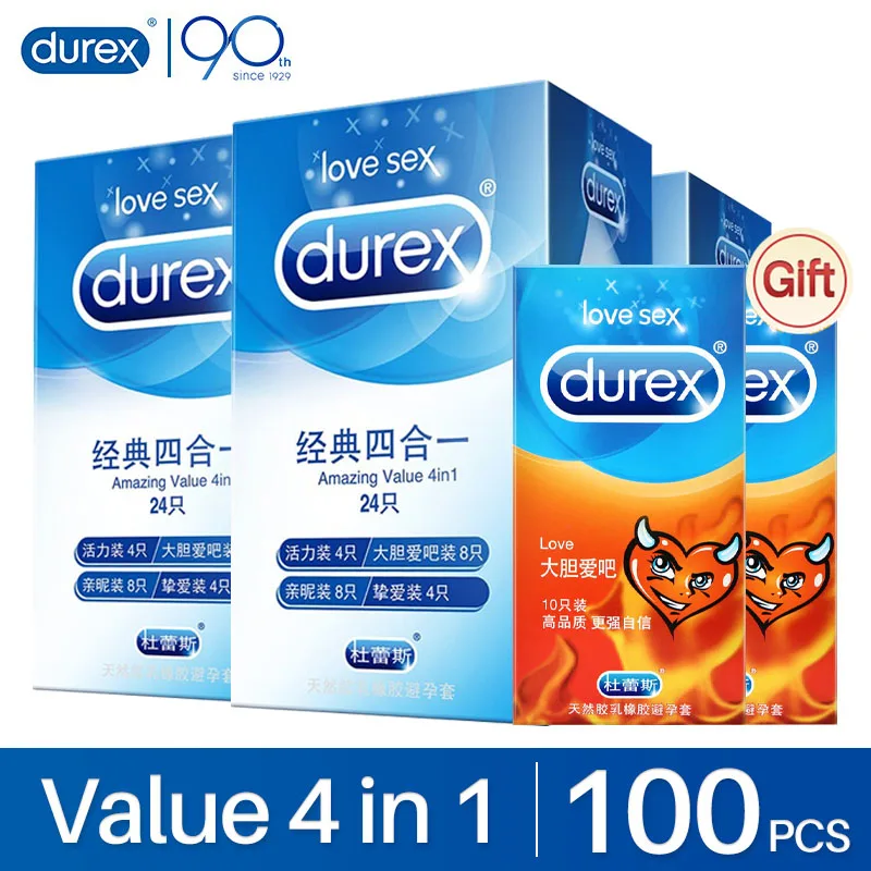 Презервативы Durex 4 типа удивительная значение натуральный латекс смазкой для