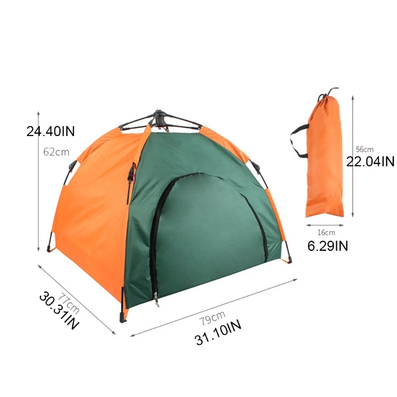 

2021 New Waterproof Pet Dog Tent House Puppy Kennel Foldable Cat Bed Pad with Carry Bag