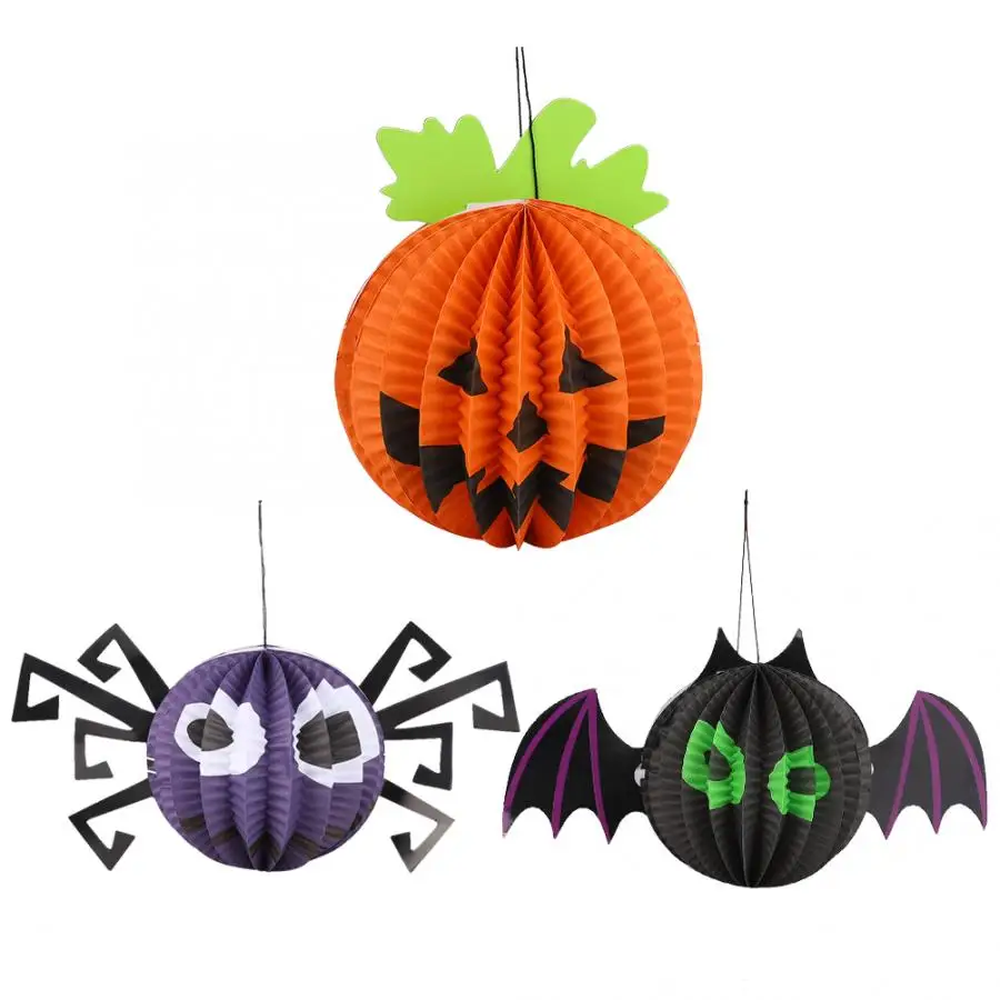 Бумажные фонарики на Хэллоуин подвесной фонарь свадебное украшение вечеринку