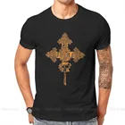 Эфиопский православный крест, модные футболки, Эфиопский крест, мужской стиль, тканевая уличная одежда, футболка с круглым вырезом, большой размер
