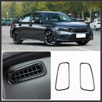 for honda civic car styling soft carbon fiber dashboard air outlet stickers car interior modification accessories