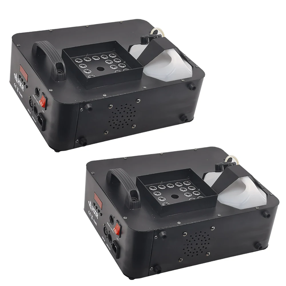 2 шт. 1500 Вт led машина для тумана сценическая дыма с 24x3w rgb 3in1 led|Эффект освещения