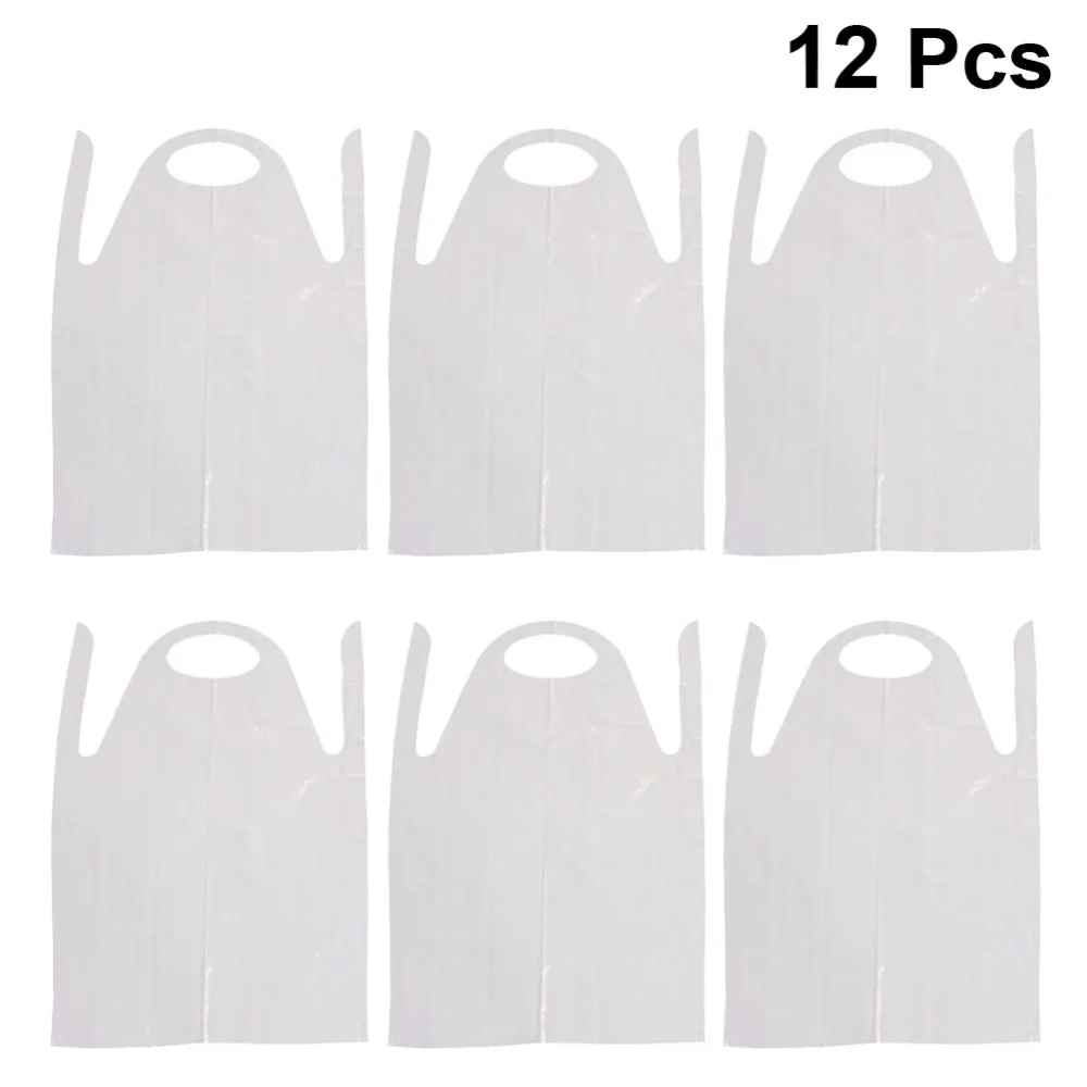 

12pcs Disposable Cooking Apron Oil-proof Waterproof Apron Sleeveless Serving Aprons Housework Apron for Home Restaurant