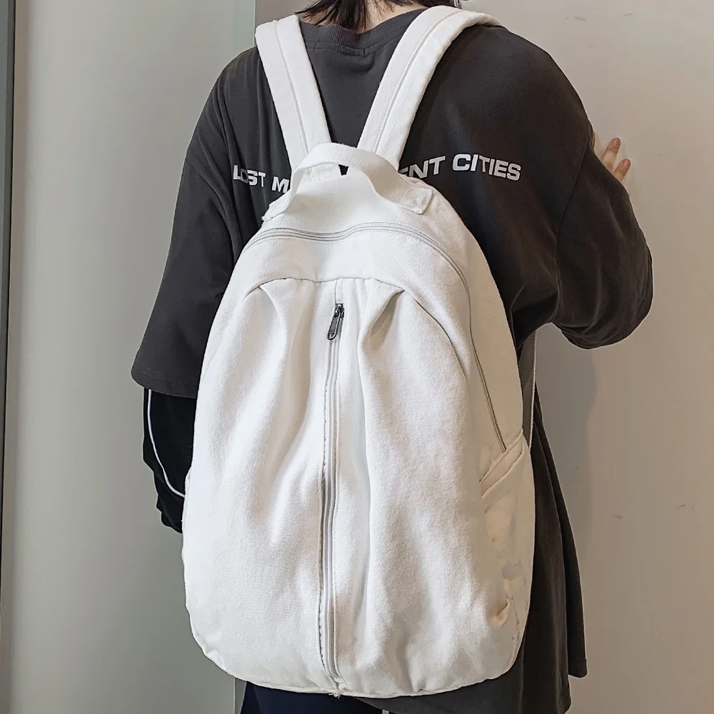 women men canvas green bag fashion boy girl cute college backpack male female book travel backpack cool laptop lady student bags free global shipping