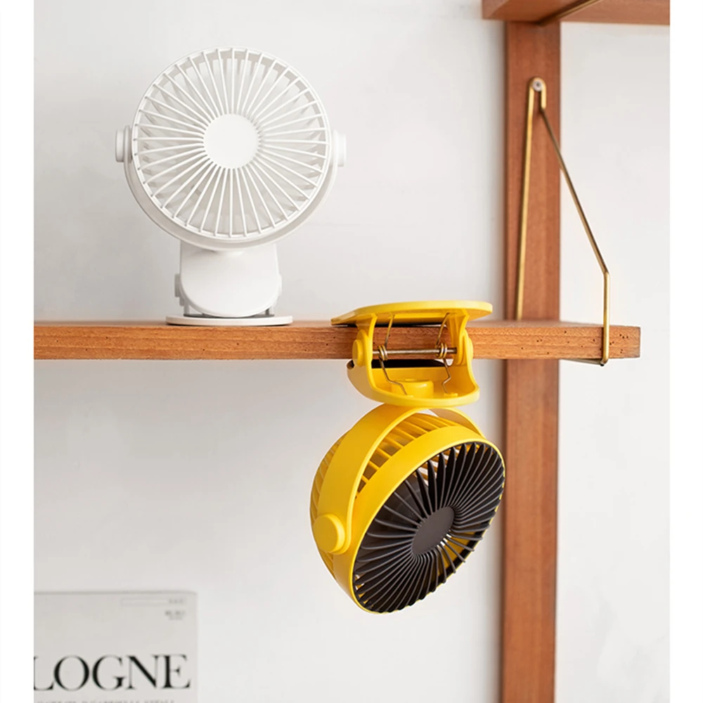

Desktop clip fan bedroom student dormitory 360-degree rotation mini small table fan three big wind