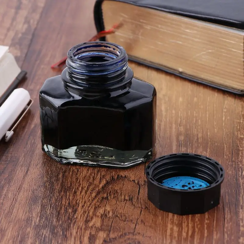 

50ml Glass Smooth Writing Fountain Pen Ink Refill School Student Stationery Office Supplies M5TB