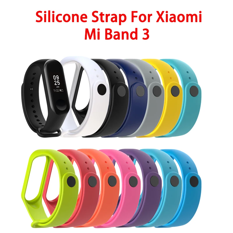 

Ремешок силиконовый для Xiaomi Mi Band 3, сменный мягкий браслет для Xiaomi Band 3 Mi Band 3